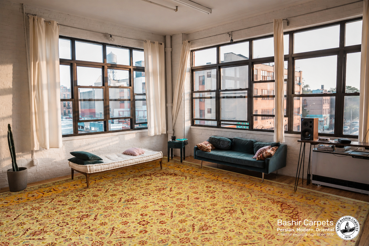 Millefleurs - Tapis Quart de Lune en Soie