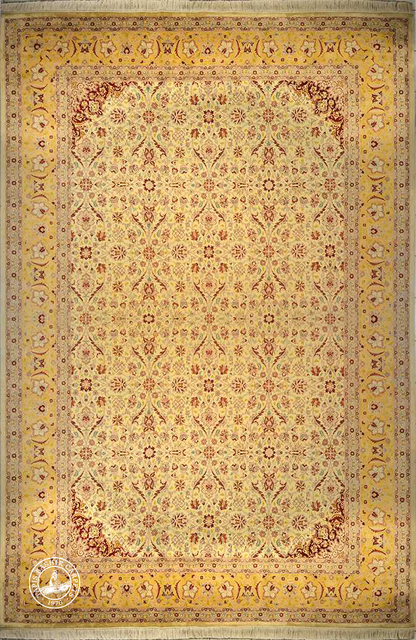 Millefleurs - Tapis Quart de Lune en Soie