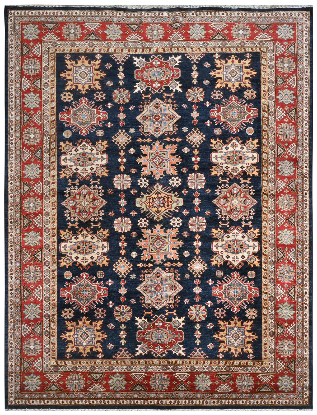 Tapis kazakh | 10'7" x 7'11" | Décoration intérieure | Tapis en laine noué à la main