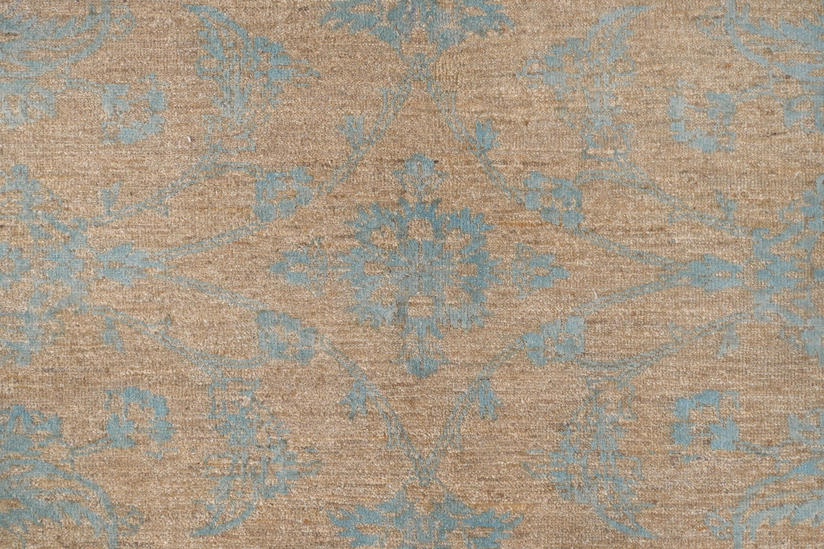 Resham Lotus Carpet | 10'2" x 8'1" | Pure Wool Rug | Genuine Hand-knotted Area Rug
