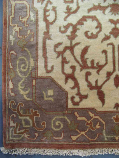 Aubusson Runner Rug | 15'10" x 2'9" | Genuine Hand-Knotted Carpet | New Area Rug