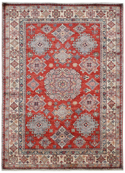 Kazakh Wool Carpet | 6'7" x 4'11" | Home Decor | Hand-Knotted Area Rug