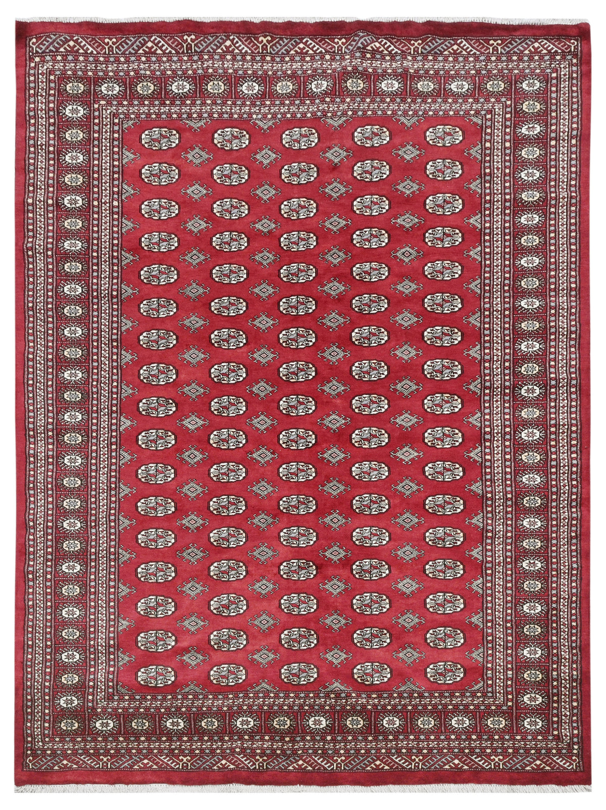 Bokhara Wool Rug | 9'11" x 7'3" | Home Decor | Hand-Knotted Area Rug