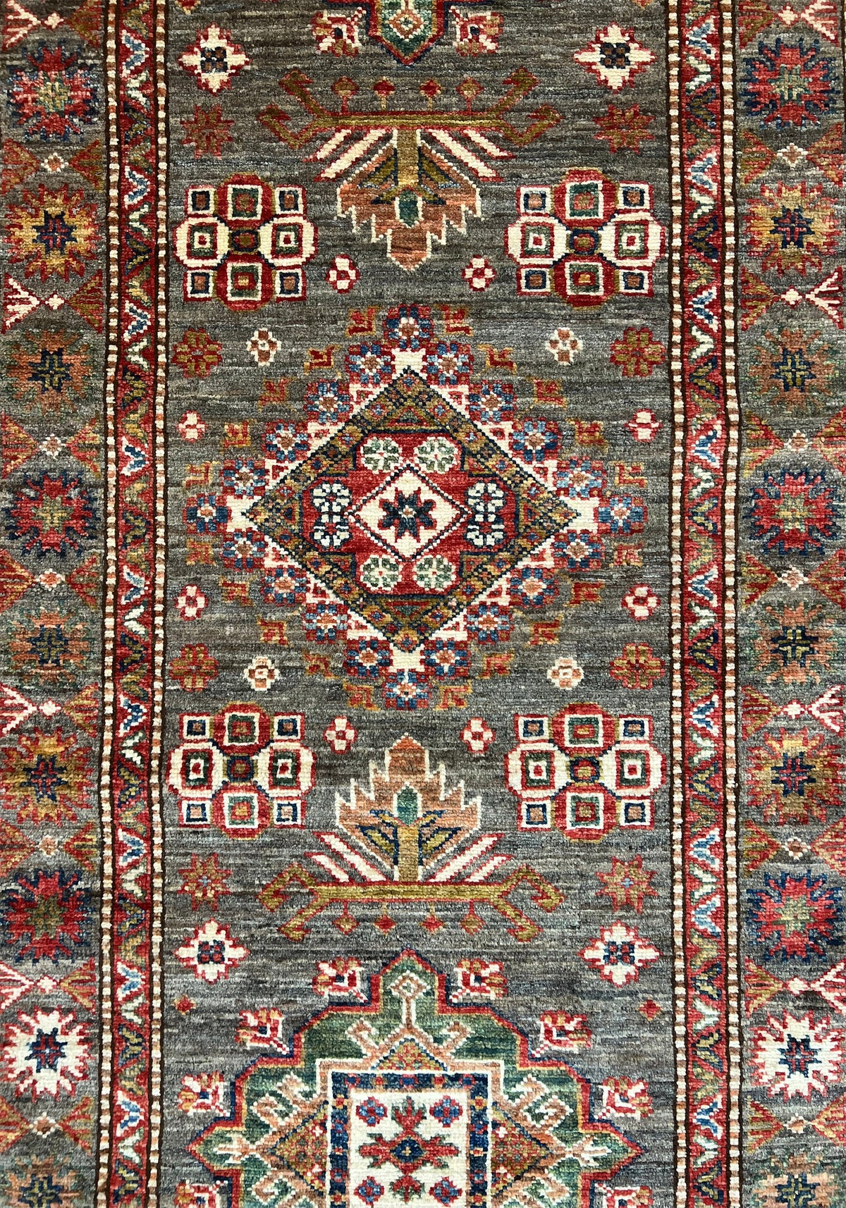 Kazakh Runner Rug | 7'11" x 2'8" | Home Decor | Wool Rug