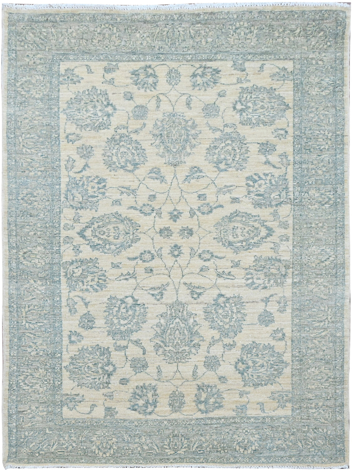 Faryab Lotus Gardens Rug | 5'10" x 4' | Home Decor | Hand-knotted Wool Area Rug