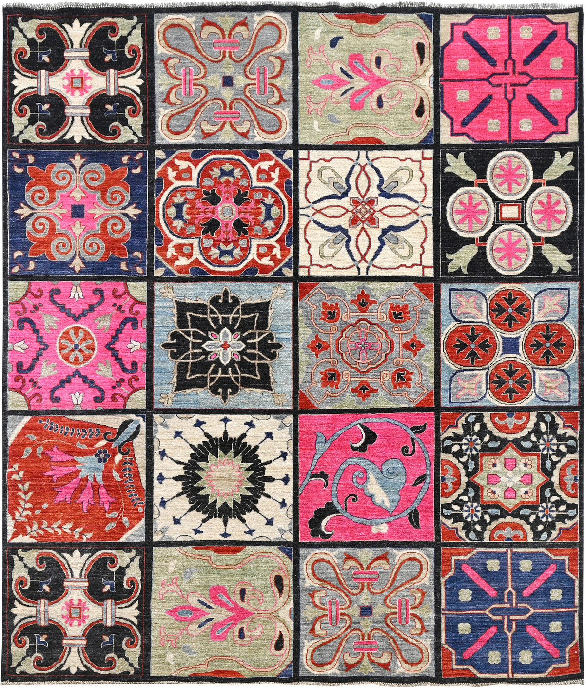 Four Gardens of Mazagan Carpet | 9'11" x 8'2" | Home Decor | Hand-knotted Wool Area Rug