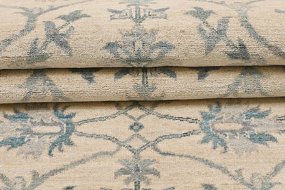 Kandahar Gardens Runner Rug | 14'1" x 3'2" | Genuine Hand-knotted Rug | Area Rug