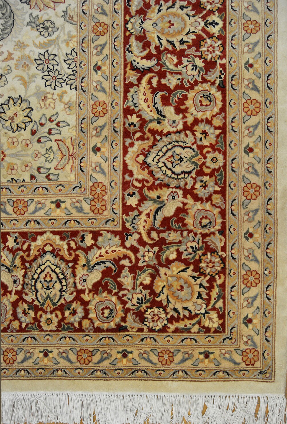 Ghoum Millefleurs Hazar Dastaan Silk Carpet | 10'5" x 8'2" | Home Decor | Silk & Wool Area Rug