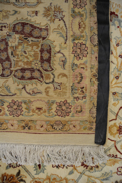 Hispahan Lotus - Gardens of Paradise Silk Carpet | 14'9" x 10' | Home Decor | Wool Area Rug | Interior Decor