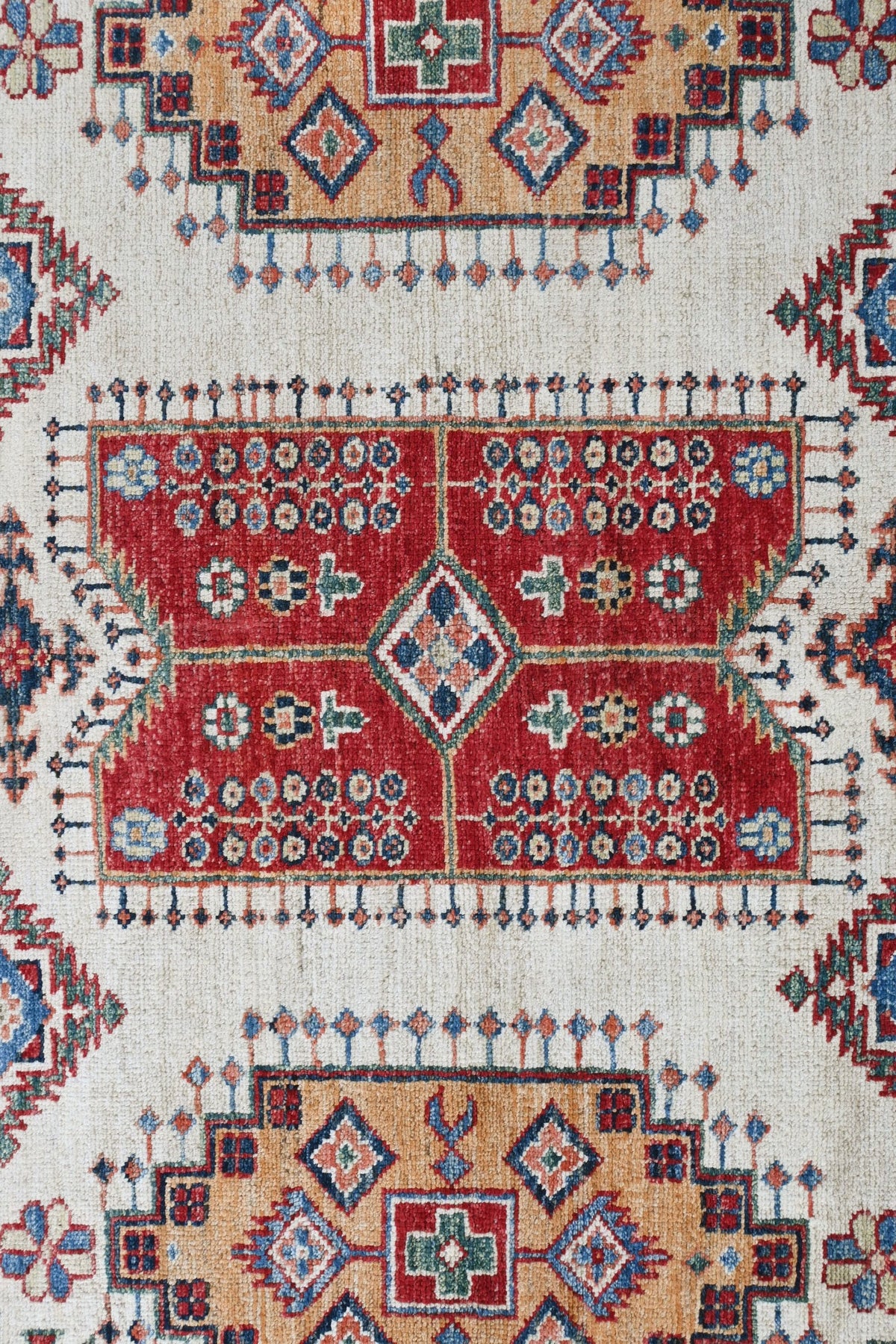 Kazakh Carpet | 9'1" x 6' | Home Decor | Hand-knotted Wool Area Rug