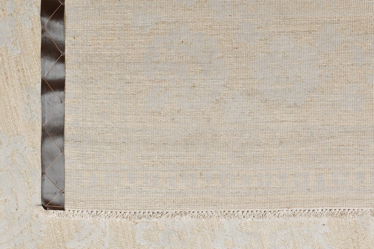 Resham Lotus Carpet | 11'10'' x 8'8" feet | Wool & Silk Carpet | Genuine Hand-Knotted Area Rug