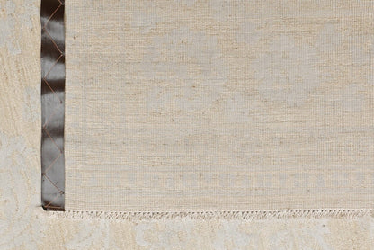 Resham Lotus Carpet | 11'10'' x 8'8" feet | Wool & Silk Carpet | Genuine Hand-Knotted Area Rug